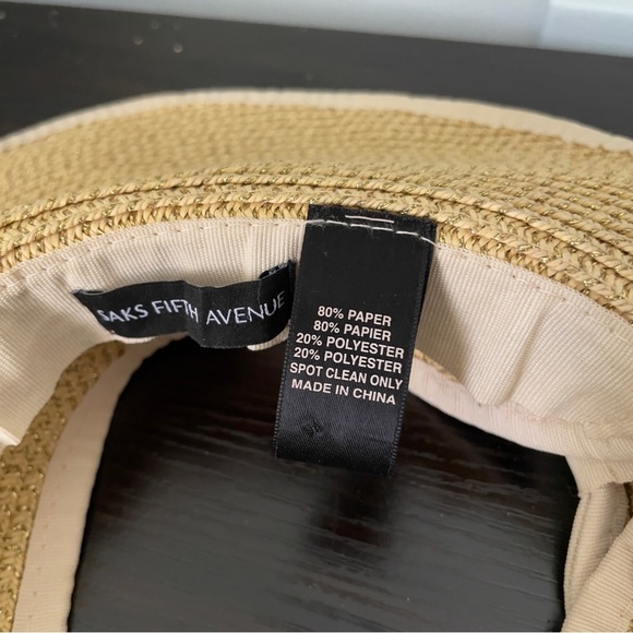 Saks Fifth Avenue Paper Sun Visor Hat - Picture 13 of 13